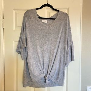 Women's Emelia Gray Oversized Cotton Blouse Size Medium